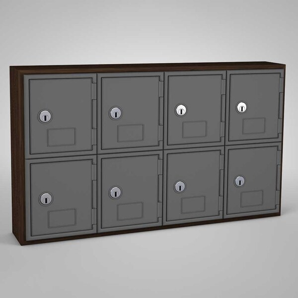Sliding Door Indoor Enclosed Corkboard, 7
